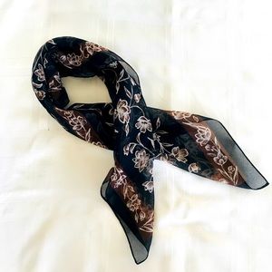 “Flowers” Scarf 20” x 20” square